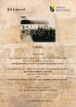 Vabilo predstavitev zbornika Zgodovina šolstva v Lipovcih 2025 oktober_page-0001