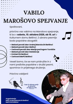 Vabilo Marošovo spejvanje 2026