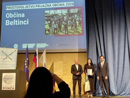 Občina Beltinci prejemnica naziva Prostovoljstvu prijazna občina